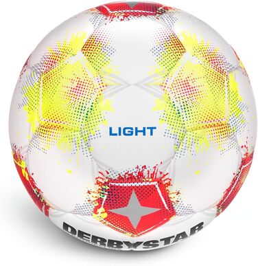М'яч для футболу Derbystar Bundesliga Club Light 5, білий, червоний, жовтий