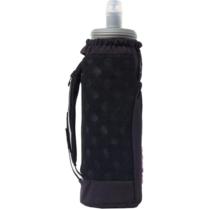 Nathan ExoDraw Grip Free Running Soft Flask 530 мл, BPA-free, з чохлом, сталь-сірий/чорний/червоний, пляшка для води для бігу