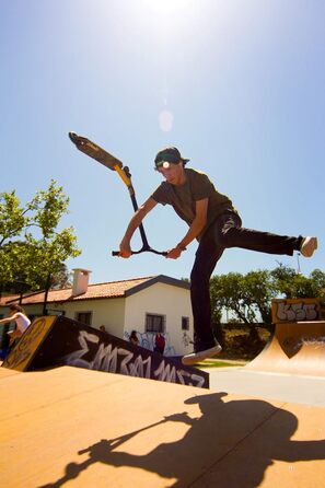 Трюковий самокат Streetsurfing Ripper Gold, преміум-якість, для екстремальних трюків