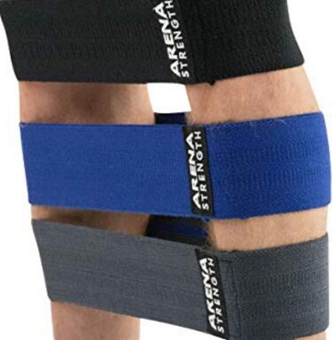 Тканинні еластичні смуги для тренувань Arena Strength Fabric Booty Bands - для ніг, сідниць, стегон | Смуги опору | З інструкцією та сумкою | Сірі, Сині, Чорні