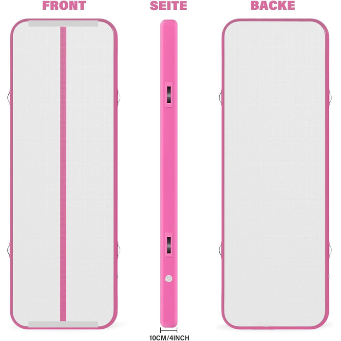 Надувна гімнастична матка для дому, 300x100x10 см (м'ятно-зелена)