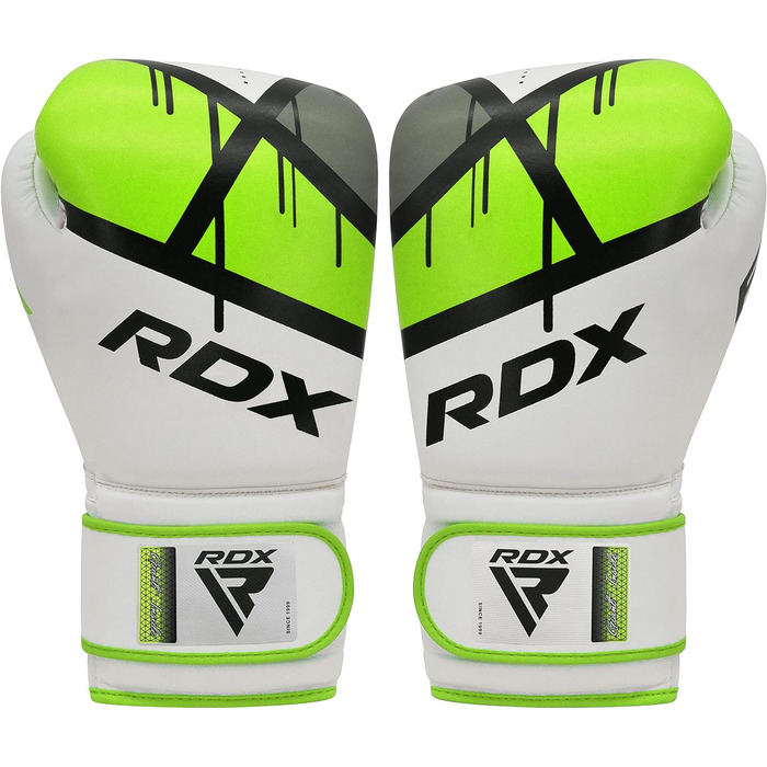 Дитячі боксерські рукавички RDX 6oz для тренувань, вентиляція, Maya Hide шкіра, зелений, для муай-тай, ММА, кікбоксингу, спарингів і роботи з мішком