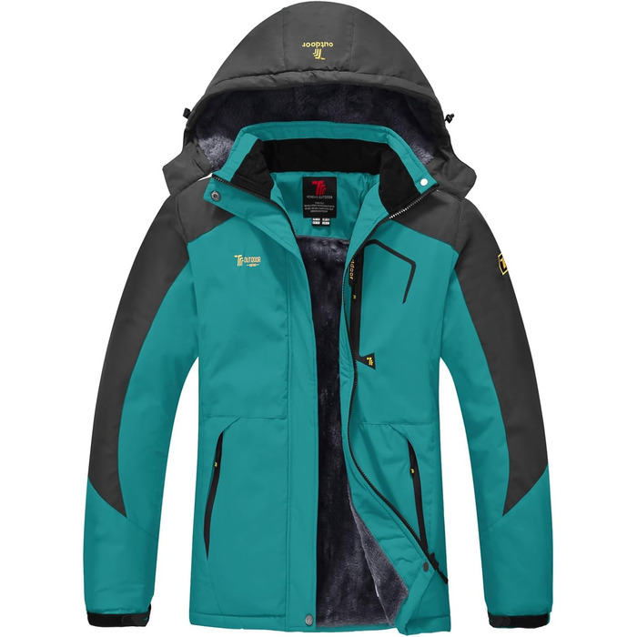 Зимова куртка Rdruko для жінок: водонепроникна, флісова, для сноуборду та гірських прогулянок (Цянь, XXL)