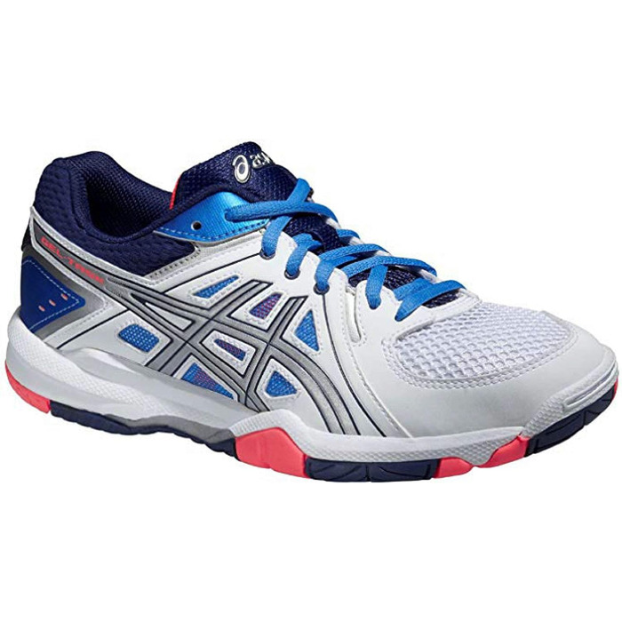 Жіночі волейбольні кросівки Asics Gel-Task, 42.5 EU, білий, білий, блакитний, корал