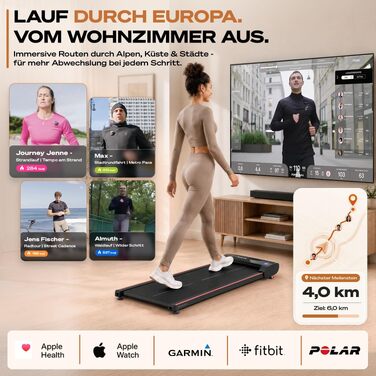 Бігова доріжка Sportstech WalkMate для дому та офісу з нахилом до 5%, швидкість 1-6 км/год, компактна, до 120 кг