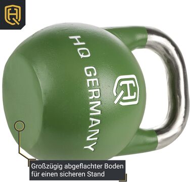 Професійна гиря HQ Germany 24 кг, сталева ручка, ±200 г, порошкове покриття