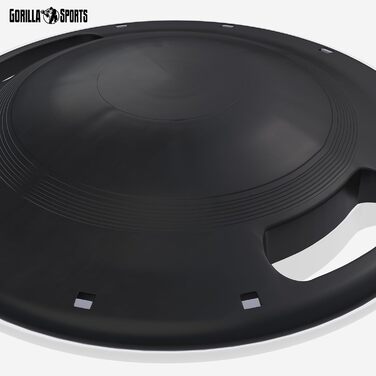 Балансборд GORILLA SPORTS® Ø 40 см, до 110-180 кг, дерево/пластик - для рівноваги, терапії, тренувань, для дітей та дорослих, з ручками