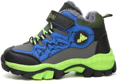 Дитячі зимові черевики Meidiastra для ходьби та трекінгу: теплі, водонепроникні, з підошвою, що не ковзає, для хлопчиків та дівчаток, розмір EU 30-40, зелені