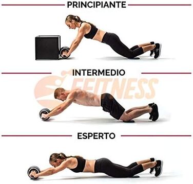 AB ролик FIT Fitness для преса та м'язів спини, нековзке велике колесо, тренажер для домашніх тренувань