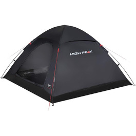 Купол-намет High Peak Monodome XL: намет для кемпінгу на 4 особи, іглу, фестивальний намет з підлогою, чорний