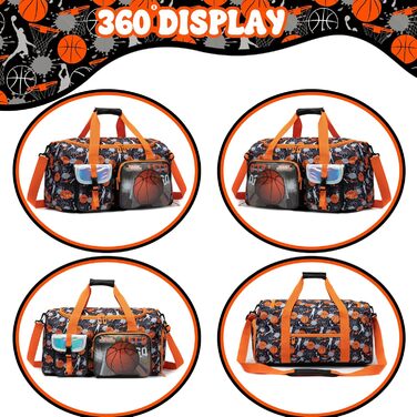 Дитяча спортивна сумка HTgroce з відділенням для взуття. Сумка для плавання, подорожей, дівчаткам. Колір: білий, серце. З баскетбольним дизайном.