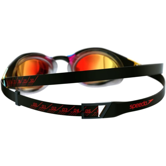 Окуляри для плавання Speedo Fastskin Hyper Elite для дорослих, дзеркальні, унісекс, чорний/сірий/золотий