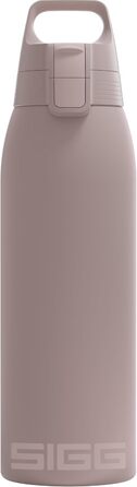 Термос-бутилка SIGG Shield Therm One 1 л, ізольована, для газованих напоїв, не протікає, підходить для посудомийної машини, BPA-free, 90% перероблена нержавіюча сталь, теплий сірий