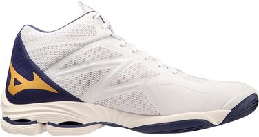 Волейбольне взуття Mizuno Wave Lightning Z7 Mid - Біло-блакитне, висока видимість, розмір 38.5 EU