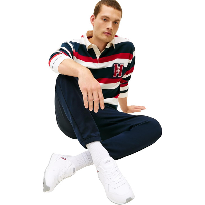 Чоловічі кросівки Tommy Hilfiger Runner Icon Leather FM0FM05740, шкіра, розмір 42 EU, білі