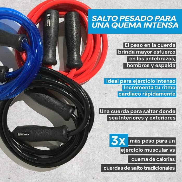 Канат для Муай Тай EliteSRS 12 мм PVC з подвійним кульковим підшипником 2.0 для інтенсивних тренувань (1.5Lb), Кармінний