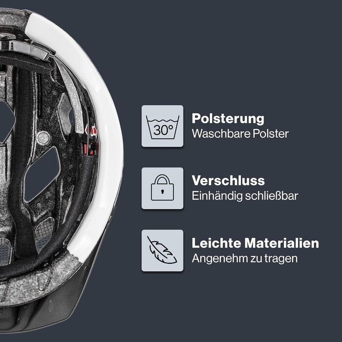 Шолом uvex active: захисний універсальний шолом для жінок та чоловіків, регульований розмір, розширюваний світлодіодним ліхтарем (чорний/білий, 52-57 см, Single)