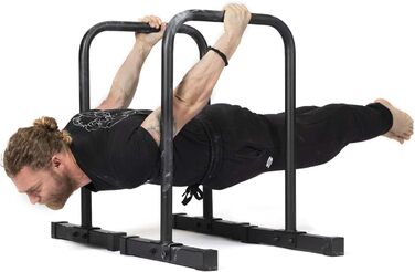 Паралети Gravity Fitness XL, регульовані бруси для калістеніки та домашнього спортзалу, 38 мм ручки для віджимань, L-сіту, підтягувань, міцні турнік-бруси для силових тренувань