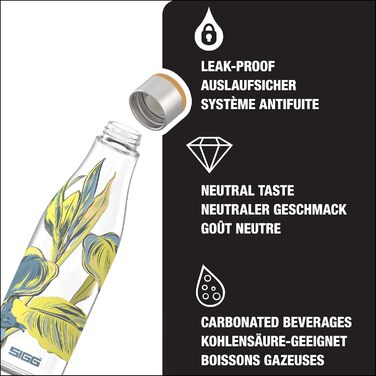 Скляна пляшка для води SIGG Metis Sumatra 0.6 л, без пластику, герметична, термостійка, BPA-free, співпраця з One Tree Planted