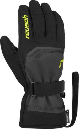 Чоловічі лижні рукавички Reusch Primus R-tex XT, водонепроникна мембрана, теплі зимові рукавички софтшел, сірі-жовті, розмір 9.5