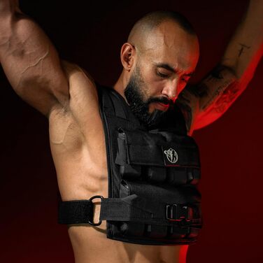 Вагінальна жилетка GORILLA SPORTS® 20 кг, регульована універсальна жилетка з обвагруженнями для бігу та тренувань, нейлон та TPE-піна, для чоловіків та жінок