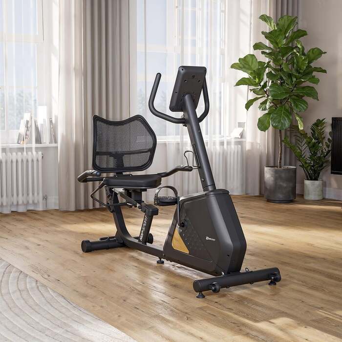 Горизонтальний велотренажер Hop-Sport HS-4500L Arkil чорно-золотистий