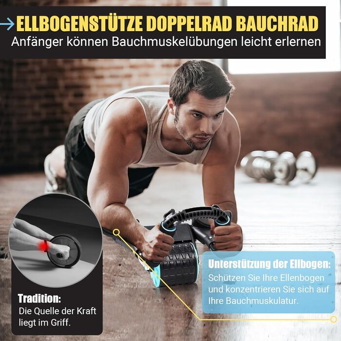 Автоматичний ролик для пресу з відскоком, нові колеса, тренажер для пресу, ролик для пресу з подвійними колесами