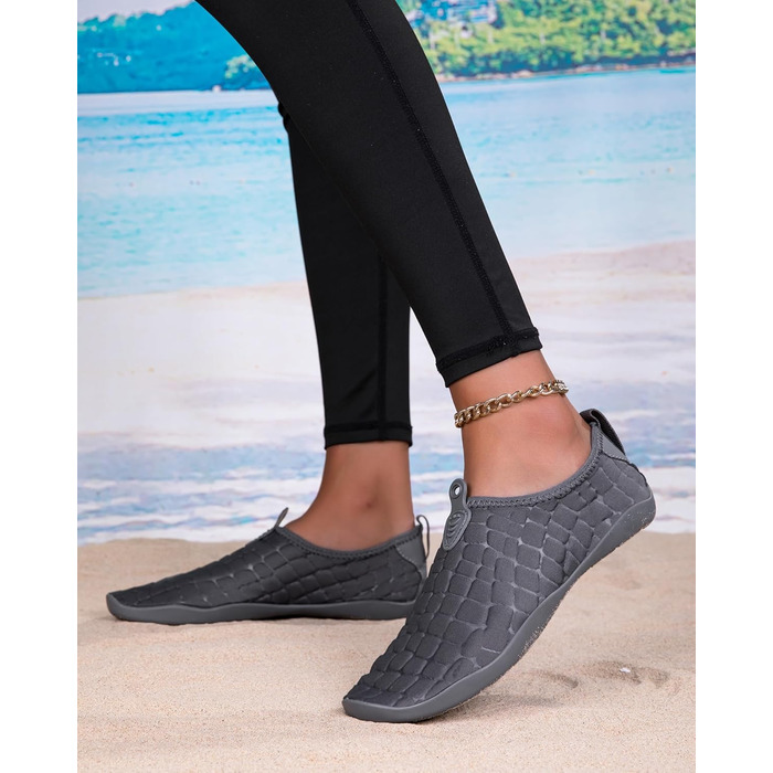 Водні шкарпетки для плавання та відпочинку на пляжі, чоловічі та жіночі (42/42.5 EU, сірий)