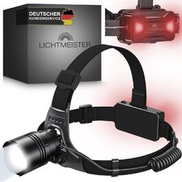 Лампа-налобник LED LICHTMEISTER® - 2000 Люмен, акумулятор 5000 mAh, надзвичайно яскрава