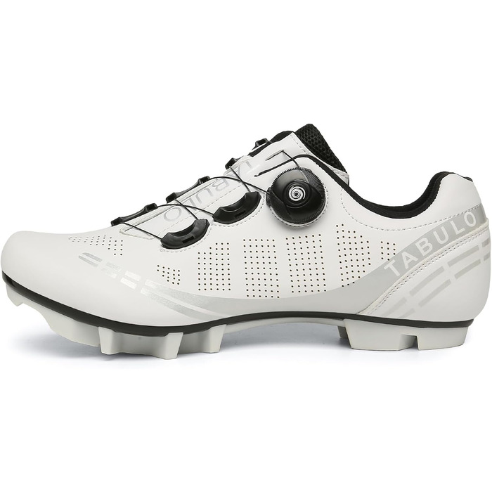 Кросівки для гірського велосипеда MTB, унісекс, сумісні з SPD, з клітами, 46 EU, білі