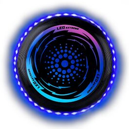 Фрісбі світне LED Ultimate Frisbee для дітей та дорослих, м'який диск з 49 LED-ліхтариками, блакитний