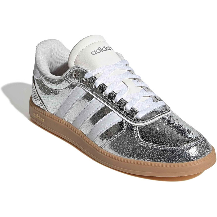 Жіночі кросівки adidas Breaknet Sleek (40.5 EU, сріблястий/білий, пісочна підошва)