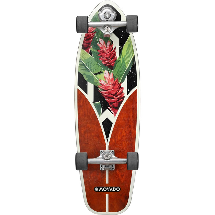 Лонгборд STAR SCOOTER Surf Skateboard Vintage Retro Cruiser, ABEC-11, повний комплект, універсальний, Tropical