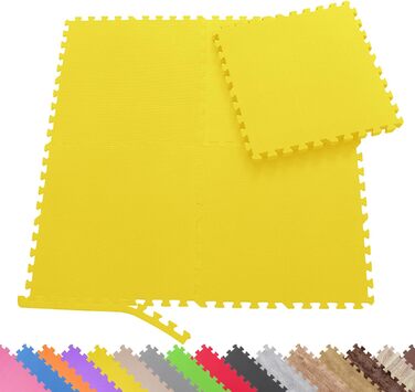 Набір захисних килимків для підлоги 24 шт. 60x60x1 см, спортивна, фітнес, йога, пазл-мат, вибір кольору, 8,64 м²