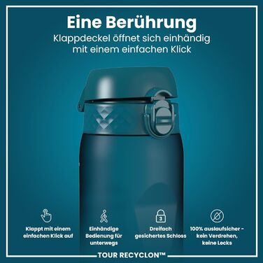 ION8 Фляга для води, 750 мл, глибокий Petrol, Evo