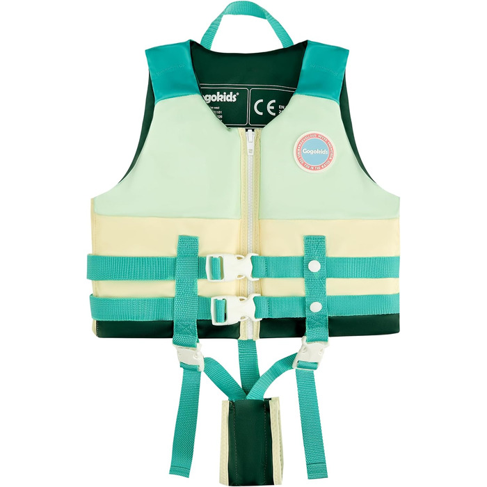 Дитячий жилет для плавання Gogokids для хлопчиків, 1-9 років, рожевий, зелений, розмір M