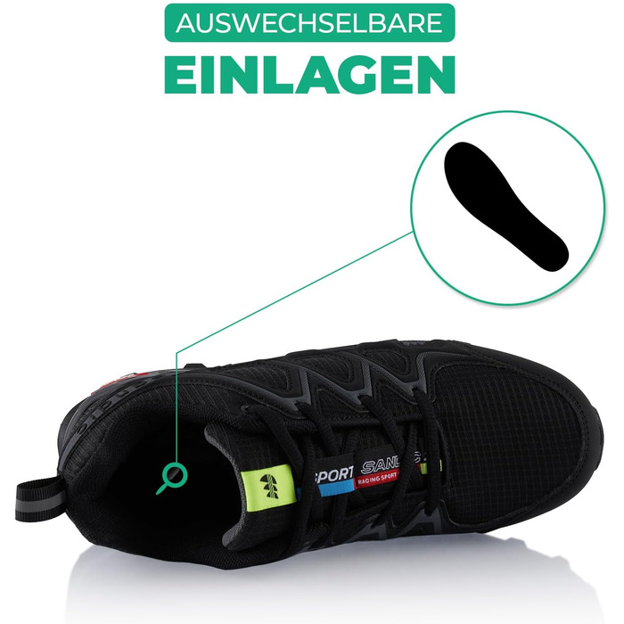 Черевики для піших прогулянок для жінок та чоловіків, трекінгові, туристичні, чорні та сірі, розмір 37 EU