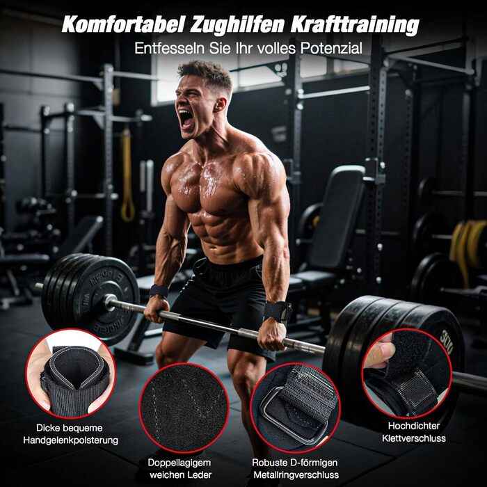 Підтримки для силових тренувань, ремені для підйому ваги зі шкіри, для бодібілдингу, важкої атлетики та фітнесу. Екстра-міцні, неслизькі, професійні тренувальні ремені для важких ваг, для чоловіків та жінок (Чорний, L)