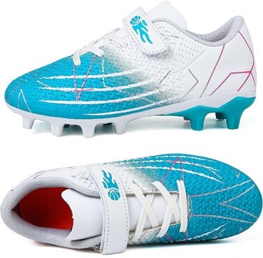 Дитячі футбольні бутси з шипами, професійні, для хлопчиків та дівчаток, розмір 35 EU, біло-блакитні