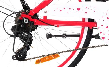 Дівчачий велосипед Sun Baby 20 дюймів, 6 швидкостей Shimano, для дітей 6-10 років, білий/золотий, Heart Bike
