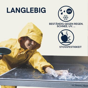 Стіл для тенісу Cornilleau 100X: складаний, вуличний, блакитний/сірий, стійкий до погодних умов, 4 мм меламінова смола