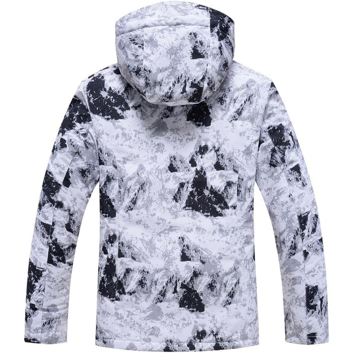 GS SNOWING Комплект чоловічого костюма: куртка та штани, ізольований, водонепроникний, для сноуборду та зимових видів спорту #02 Білий + Білий