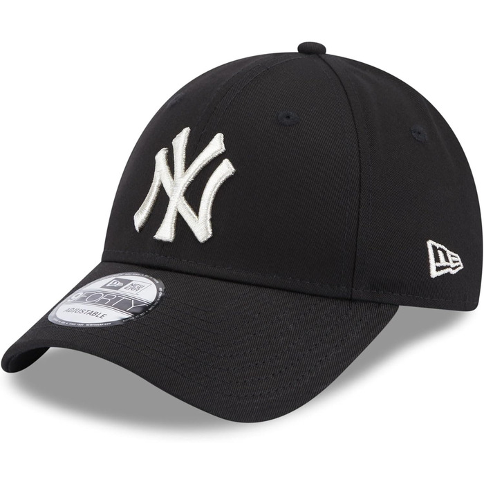 Кепка New Era New York Yankees MLB з металевим логотипом, чорна, регульована, жіноча, 9Forty