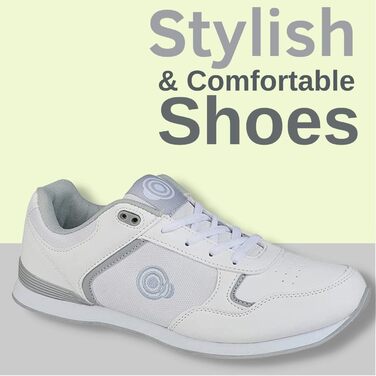 Жіночі дитячі туфлі для боулінгу/тренувань Dek Babyschuhe, білі/сірі, розмір 38