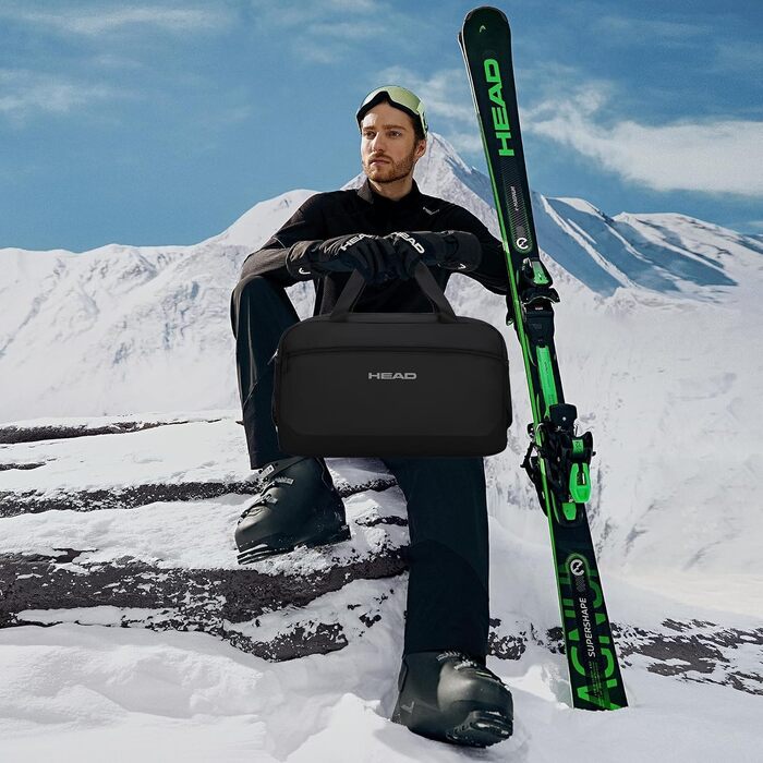 Водонепроникна спортивна сумка для подорожей HEAD, 40 л, велика сумка для фітнесу та бізнес-поїздок, чорна