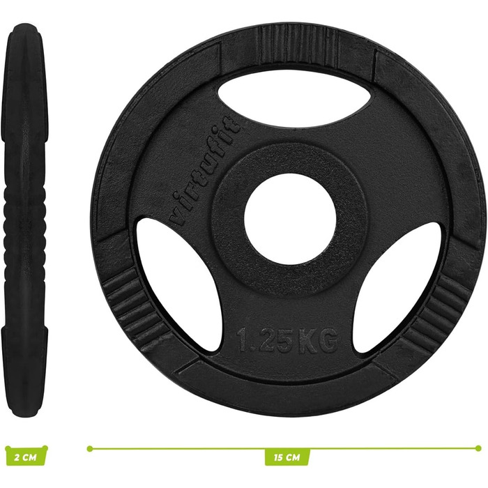 Олімпійський диск для штанги з чавуну VirtuFit, 1,25 кг