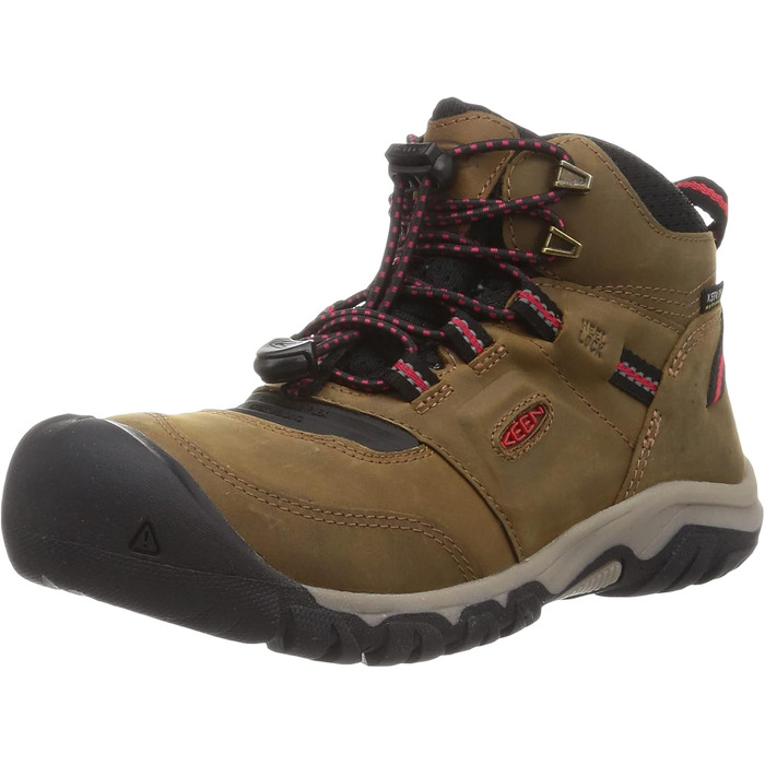 KEEN Ridge Flex Mid - водонепроникні трекінгові черевики для дітей, 29 EU, Bison Red Carpet