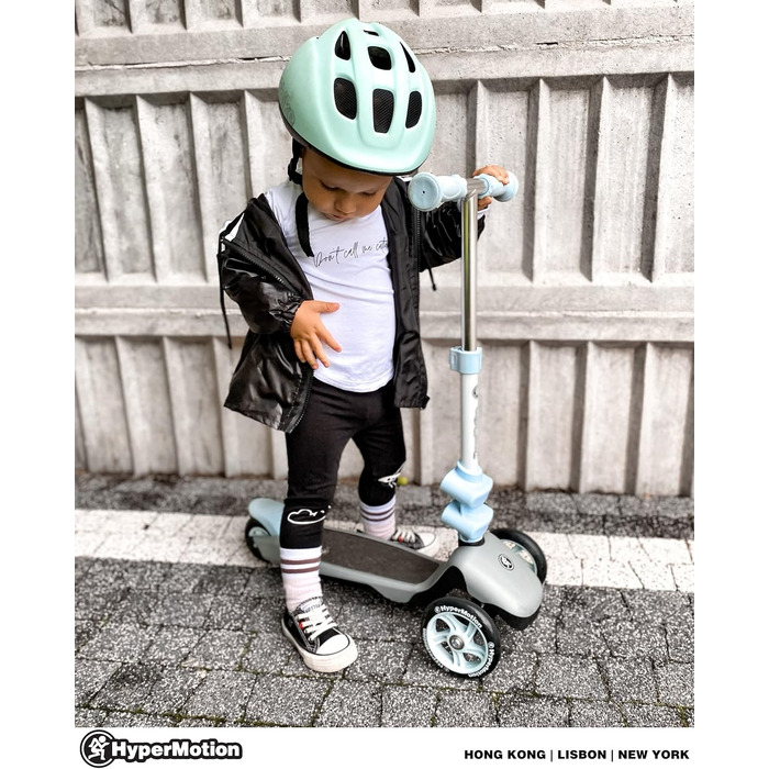 Самокат дитячий Kinderroller HyperMotion 3в1 блакитний: самокат, біговел, літній транспорт для дівчаток та хлопчиків
