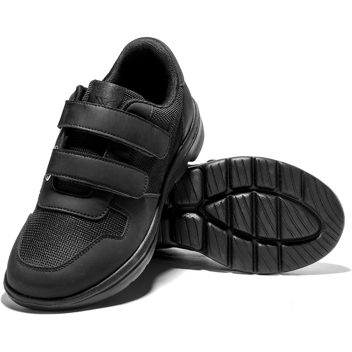 Чоловічі кросівки JOMIX з клямками, легкі спортивні взуття, дихаючі, для бігу по вулицях, чорного кольору (44 EU)