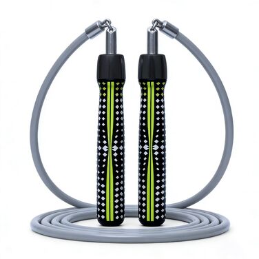 Вагінальне скакалка Hererope 250г з підшипниками, регульоване сталеве канатне скакалка для фітнесу та HIIT, чорна